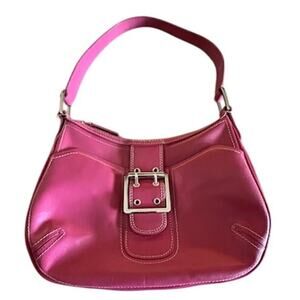 Y2K BCBGirls Hot Pink Shoulder Bag with Buckle Detail